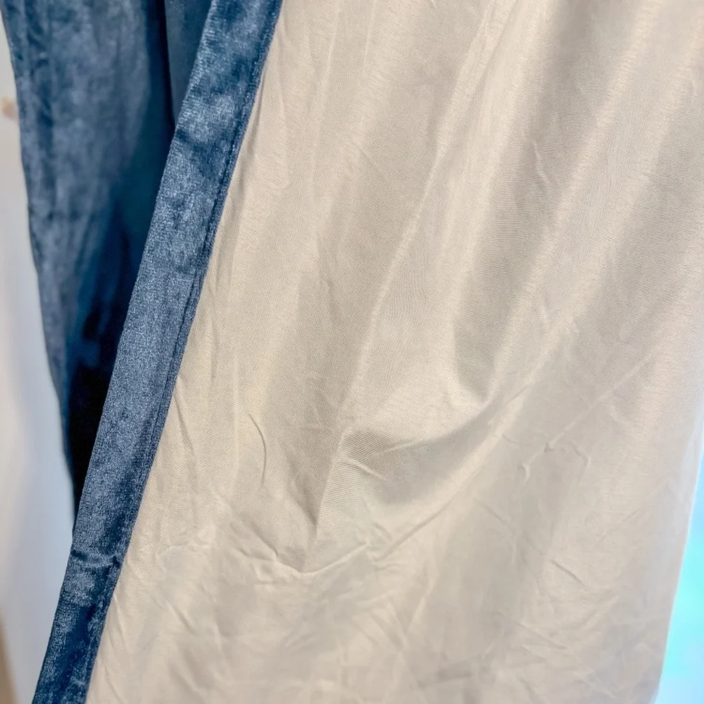 Velvet Blackout Curtains 2 Panels, Royal Navy Blue 50” x 93”